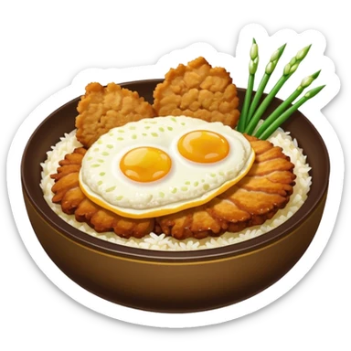 katsudon in a bowl sticker