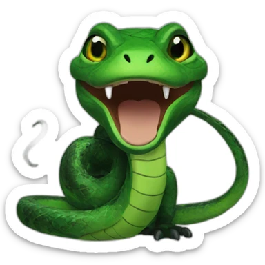 A truly can named rutly that is green and black with snakes and lizards on it sticker