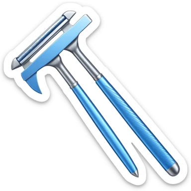 blue razor sticker