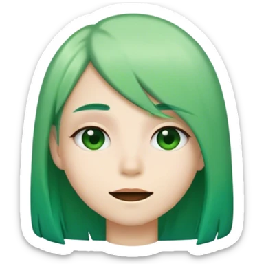 Jelly bean green ombré straight mouth sticker