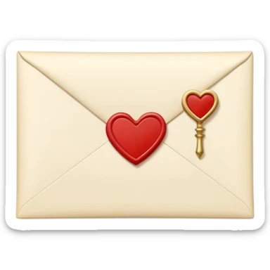 Love letter envelope sticker