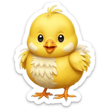 Pulcino saltellante formato ridotto sticker