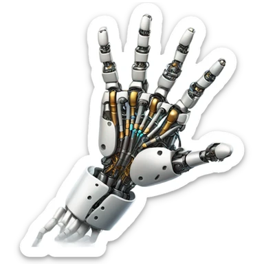 robot hand finger sticker