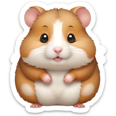 cute hamster with chubby cheeks sticker