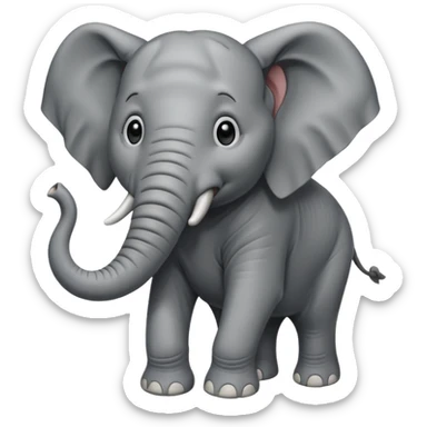 elephant freaking sticker