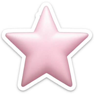 pale pink star sparkle sticker