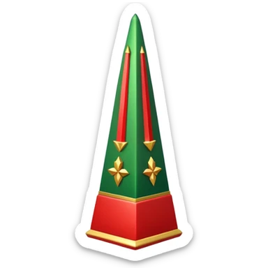 Christmas obelisk sticker