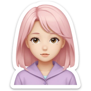 Gorgeous Beautiful Pretty Anime-Pastel-Girl aesthetic sticker