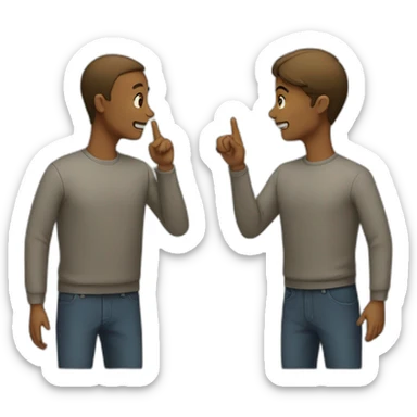 TWO PEOPLE COMMUNICATING sticker