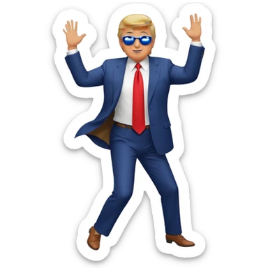 Donald Trump bailando sticker