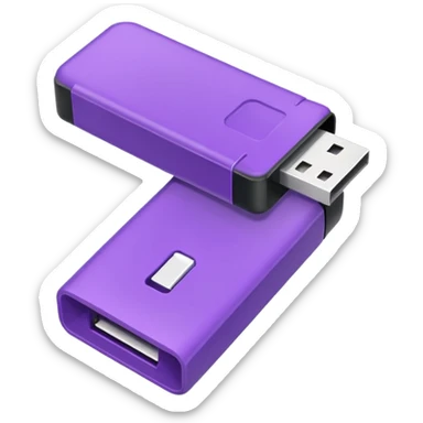 purple usb drive sticker