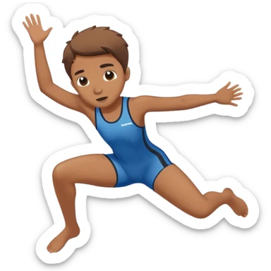 pool of water labeled “Confidence.” Instead of hesitating, they count 5-4-3-2-1 and jump in, representing taking action despite fear. sticker