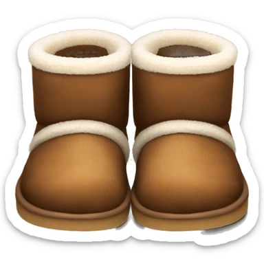 brown cozy ugg slippers sticker
