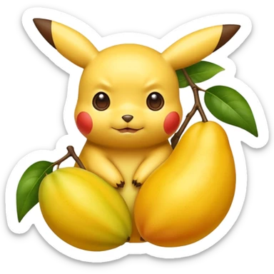 Pikachu holding 2 ba sticker