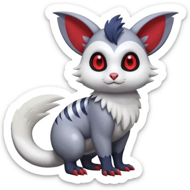 Shiny Furret-Absol-Noibat-Hybrid (Full body) sticker