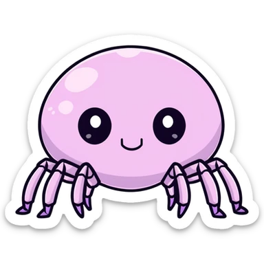 adorable cartoon spider with big eyes sticker