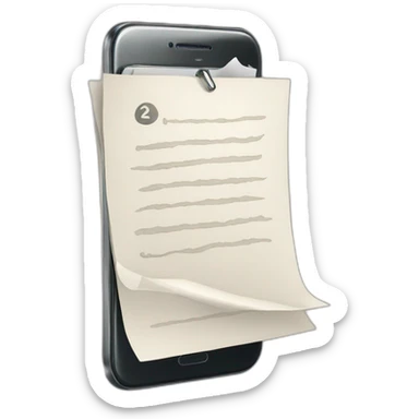 contract in smartphone sticker