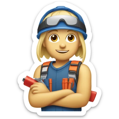 Blonde kid wearing visors holding a knipex sticker