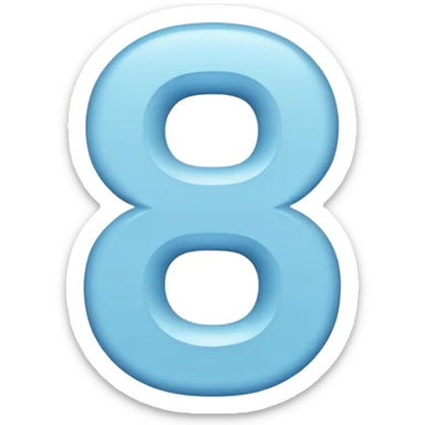 Number 10 in light blue color sticker