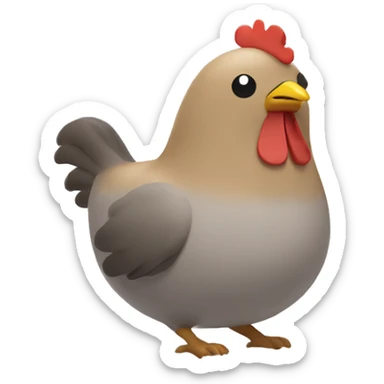 ai generated pusheen with a chicken sticker