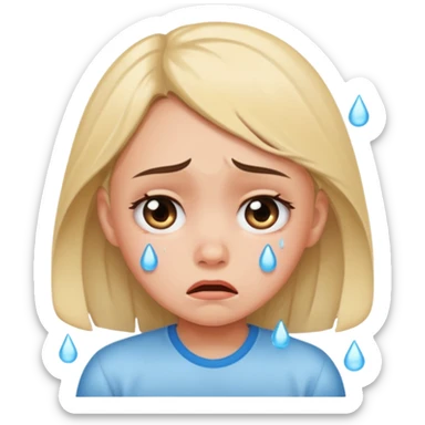 Crybaby feel anxiety  sticker