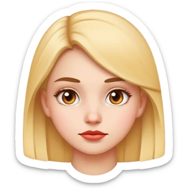 Side eye emoji on a girl face sticker