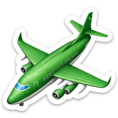 Avión con sabes a de cocodrilo  sticker