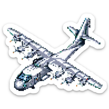 AC-130 gunship aircraft flying sticker