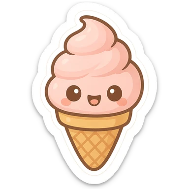 Ice cream cone sticker