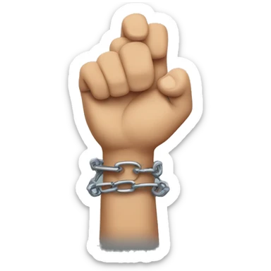 Handcuffed emoji sticker