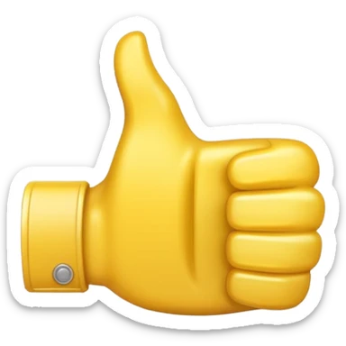 I want a thumbs up emoji with a smaller thumbs up emoji in the bottom right corner sticker