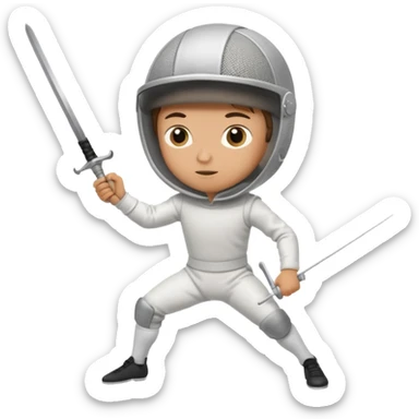 A fencer's entire body sticker