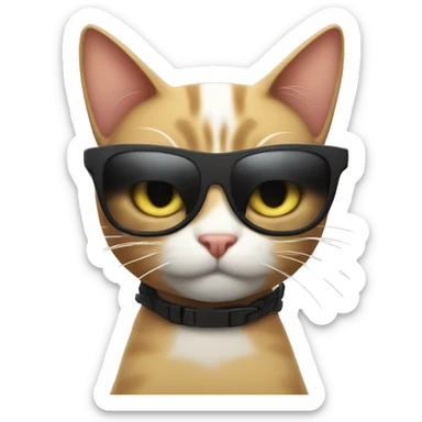 cat being gangsta sticker