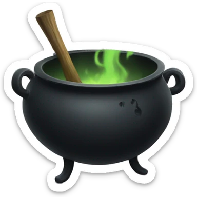 witch cauldron sticker