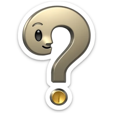 question mark with a thinking face emoji sticker