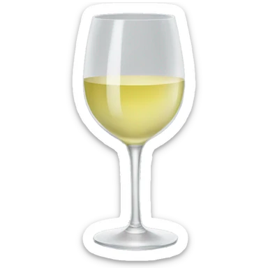 White wine glass sticker
