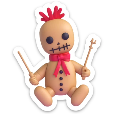 voodoo doll sticker