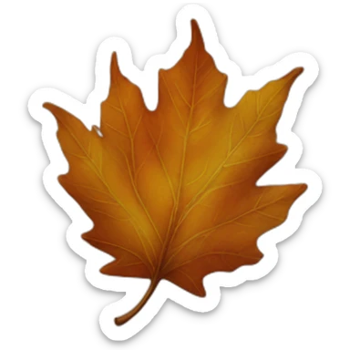 autumn leaf sticker
