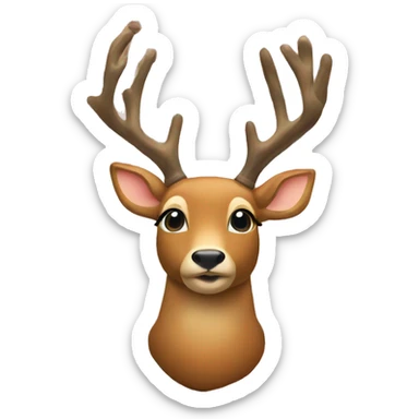 Christmas deer sticker