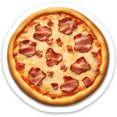 Pizza with bacon pieces for toppings  sticker