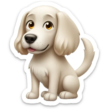dog with tail sticker