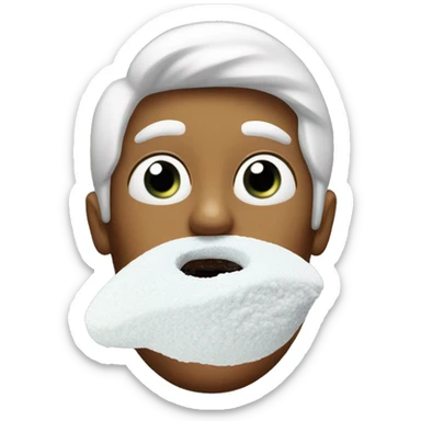 Sniffing powdered sugar sticker