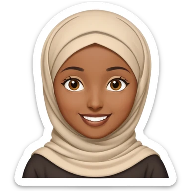 a hijabi black girl sticker