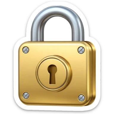 Lock with money symbol sticker