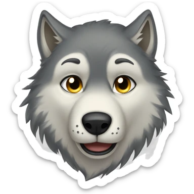 Sad wolf cry sticker