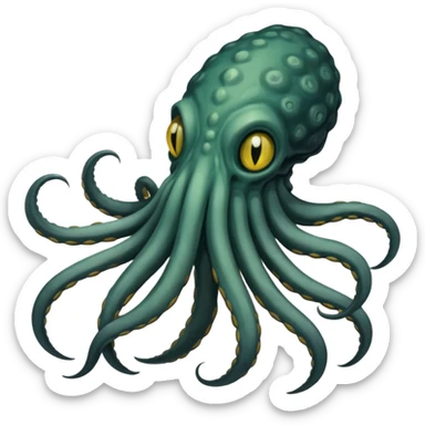 una spaventosa creatura aliena, simile agli orrori di H.P. Lovecraft sticker