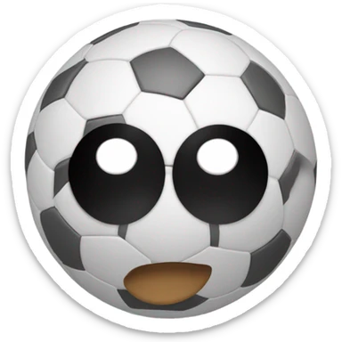 Head with soccer eyes sticker