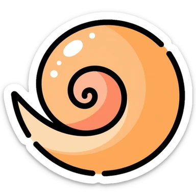 spiral seashell sticker