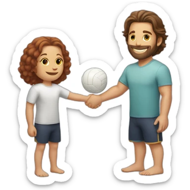 Bradley Cooper holding hands with Wilson the volleyball from castaway sticker
