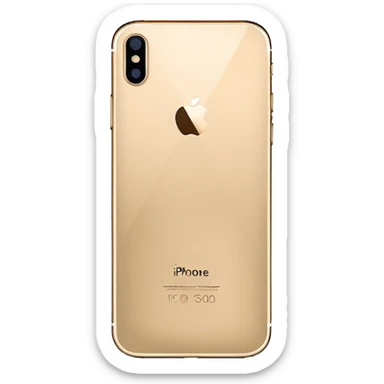 back of iPhone in champagne gold colour sticker